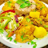 Curry Chicken Wed-Fri · Delicious falling off the bone chicken marinated in curry seasoning along with other spices ...