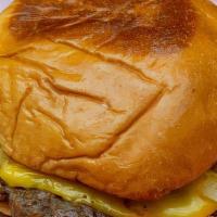 Impossible Burger (Vegetarian) · Single Impossible patty served with American cheese, grilled onions, pickles and house sauce...