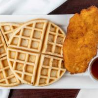 Waffles With Chicken · Delicious waffles with chicken tenders.