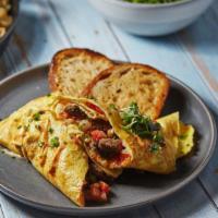 Build Your Own Omelette Combo · Create your own omelette with four fluffy eggs, your choice of protein, toppings, and sauce....