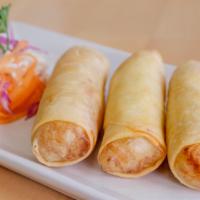Spring Rolls · Cabbage, carrot, celery & glass noodle.