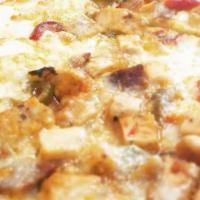 Baked Ziti Pizza · Topped with penne, mozzarella cheese, and tomato sauce.