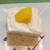 Tres Leches  · Tres Leches cake served with a scoop of Ice cream
