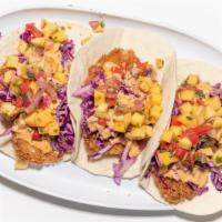 Three Coconut Shrimp Tacos · BEST SELLER!!! Coconut Shrimp on 5