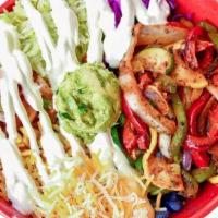 Burrito Bowl · CHOOSE Pulled Chicken, BBQ Pulled Pork, Ground Beef, or Grilled Veggies. Served with Rice, L...