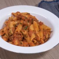 Penne Alla Bolognese · Our chef's authentic beef ragout.