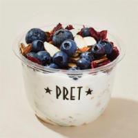 Bircher Muesli  · The perfect pot for breakfast with Greek yogurt, julienne apples, crunchy granola and honey ...