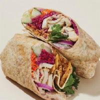 Bang Bang Chicken Wrap  · Gochujang aioli and miso sesame dressing drizzled over grilled chicken (ABF) with crispy oni...