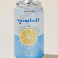 Lemon Spindrift Sparkling Water · 12 oz can of Lemon Spindrift Sparkling Water.