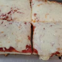 Sicilian Cheese Pizza Slice · 