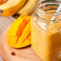 Mango-Banana Smoothie · Delicious Smoothie prepared with the freshest ingredients! Made with Mango, banana and vanil...