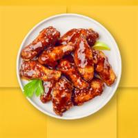 Bbq Beast Wings · Fresh chicken wings breaded, fried until golden brown, and tossed in barbecue sauce. Served ...