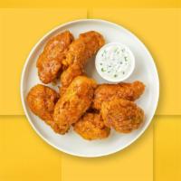 Flame Habanero Wings  · Fresh chicken wings breaded, fried until golden brown, and tossed in mango habanero sauce. S...