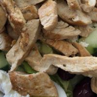 Greek Salad Platter · lettuce, tomatoes, green peppers, black olives, onion, cucumbers, stuffed leaves, boiled egg...