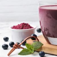 Acai Berry Smoothie · Fresh smoothie made with Blueberries, strawberries, raspberries, vanilla extract, cinnamon, ...