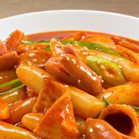 Ddokbokki · Stir-fried rice cake in Spicy Gochujang (pepper Paste) sauce