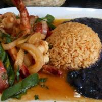 Shrimp Camarones Tostada · 