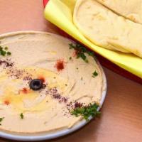 Hummus · Chickpeas with sesame sauce, lemon juice, & olive oil