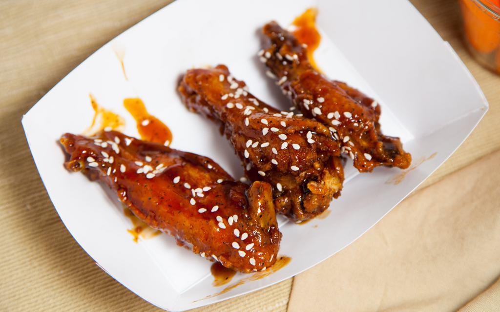 Wings (4 Pcs) · Dear Guest, Chicken Prices have doubled on us. So only options left for us is either we close or we reduce the quantity of wings that we offer. So please excuse as we try to fight this crisis to keep the doors open and our team employed.

1 coating sauce + 1 dipping sauce (2oz).