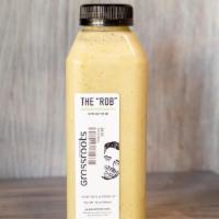 The Rob Smoothie · Kale, banana, peanut butter, unsweetened almond milk, vegan protein powder.