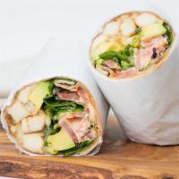 Go Detox Wrap · 2 egg white ,turkey bacon ,home fries ,peppers ,onions.