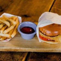Spicy Cod Sandwich · Served on a brioche bun our craft beer battered cod filets with both tartar sauce and our ho...