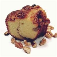 Cinnamon Walnut Coffee Cake · Made fresh each day by at a local bakery.