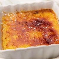 Creme Brulee · Baked custard topped with sweet candied sugar
