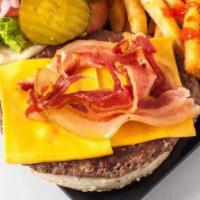 Single Beef Burger With Bacon And Cheese · 