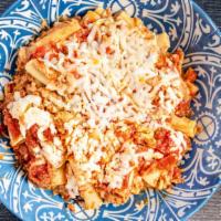  Baked Ziti · Beef baked ziti made with ground beef,  ricotta cheese, mozzarella cheese and sauce. Served ...