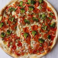 18In Capricciosa Pizza · Pepperoni, onions, peppers, mushrooms, sausage, broccoli, sauce & mozzarella.