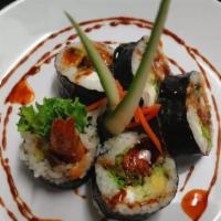 New York Roll · Crispy shrimp, eel, avocado, cream cheese, lettuce, cucumber& special sauce