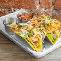Lemongrass Chicken Taco · Grill Lemongrass Marinated  Chicken Breast w. Bean Sprout, Pickle Veg, Mint & Cilantro in Co...