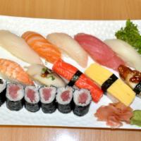 Sushi Deluxe · 10 Pcs. sushi & tuna roll.