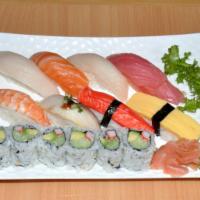 Sushi Regular (A) · 8 Pcs. sushi & California roll.