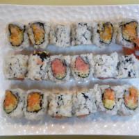 Maki Combo (B) · Spicy tuna, spicy salmon, spicy yellowtail.