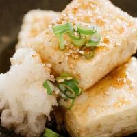 Age Tofu · Deep fried tofu with special sauce.