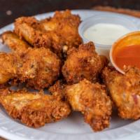 Buffalo Wings · Eight pieces of blue cheese.