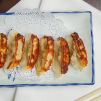 Gyoza · Steamed or fried shrimp or pork or vegetable or wasabi dumpling.