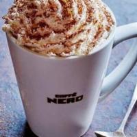 White Chocolate Mocha · Espresso, white chocolate, steamed milk topped with cream and dusted with chocolate.