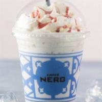 Strawberry Vanilla Frappe Crème Grande (20Oz) · A creamy strawberry frappe blended with vanilla syrup, topped with whipped cream and strawbe...