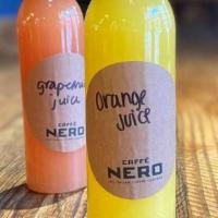 Bottled Juice · Locally produced cold-pressed orange or grapefruit juice.