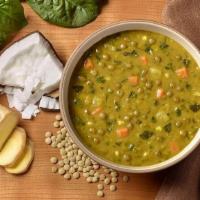 Coconut Lentil Soup · Green and red lentils simmered in a broth of creamy coconut milk blended with a savoury vege...