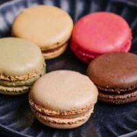 Assorted Macarons · A random assortment of three from the following flavors: Chocolate, Pistachio, Raspberry, Sa...