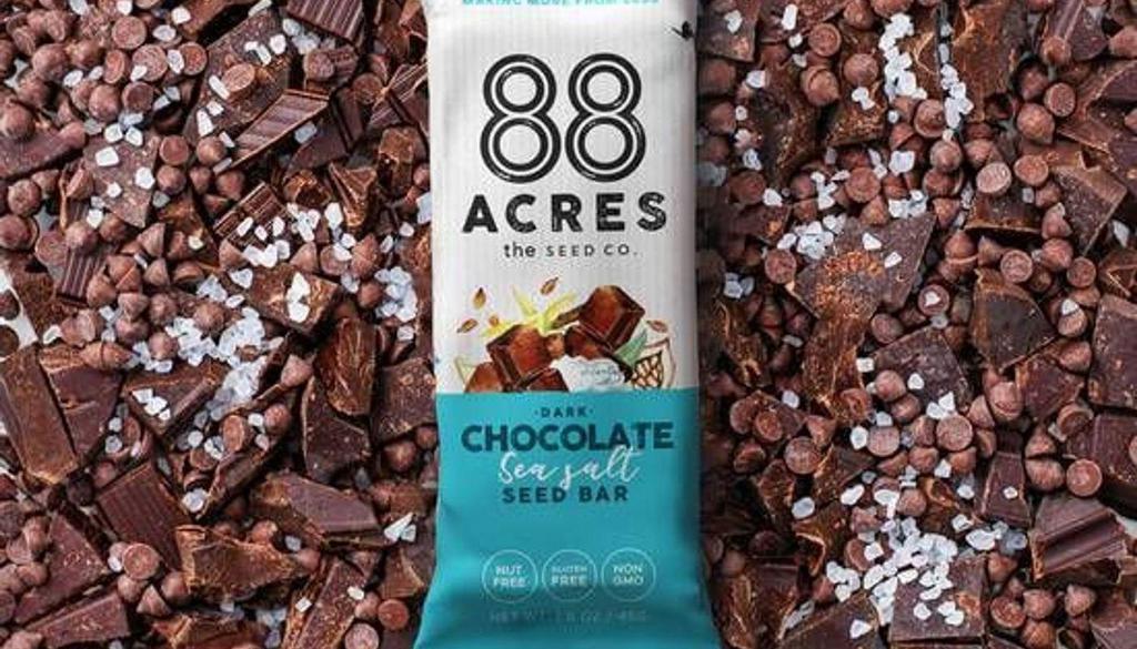 88 Acres Chocolate & Sea Salt · Made with a blend of organic seeds, gluten free oats, vegan chocolate, and sea salt.