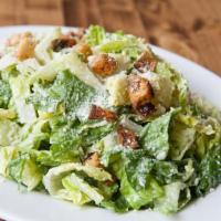 Caesar Salad · Romaine lettuce, cherry tomatoes, housemade croutons, grana padano cheese with Caesar dressi...