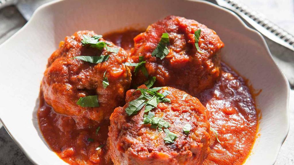 Classic Meatballs · 3 pieces. Served with tomato sauce.