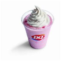 Strawberry Cake Shake (Large) · A classic DQ Shake with pieces of moist vanilla layer cake blended with strawberry topping, ...