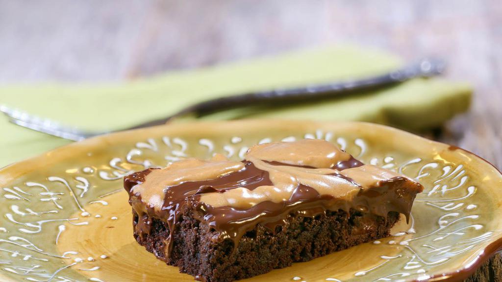 Gluten-Free Peanut Butter Mousse Brownie (Vegan) · Rich peanut butter mousse brownie that is gluten-free.