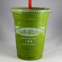 Green Monster · Spinach, kale, banana, pineapple, and coconut milk.